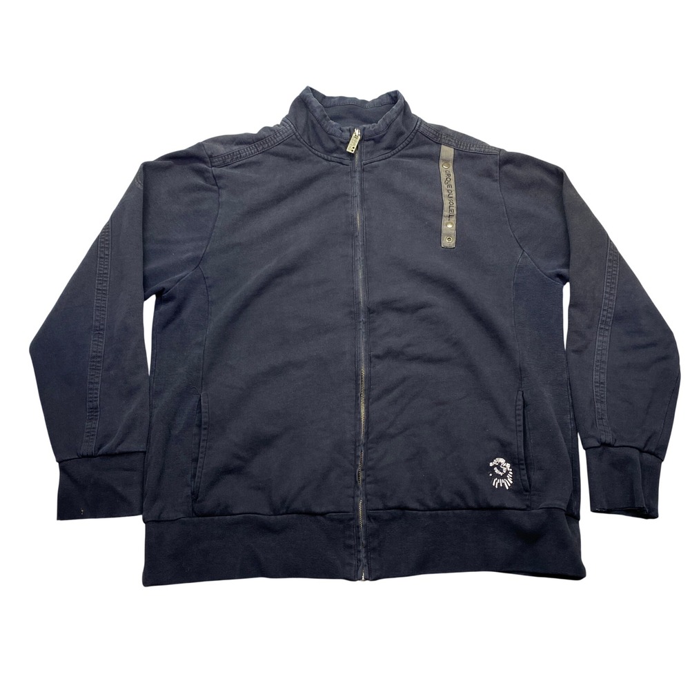 Cirque du Soleil Mens XXL Full Zip Track Jacket Sweatshirt Black Cotton CA42741